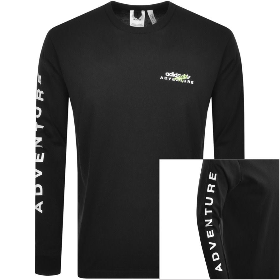 Alternative Image for Productadidas Originals Long Sleeved T Shirt Black1